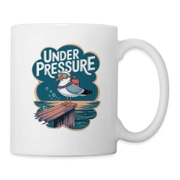 Plongeur oiseau de mer sous pression - Mug blanc - blanc - Droite