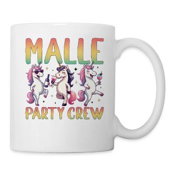 Malle Einhorn Party Crew - Tasse - Weiß - Rechts