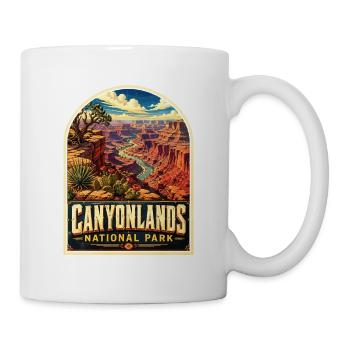 Canyonlands National Park Vintage Poster - Tasse - Weiß - Rechts