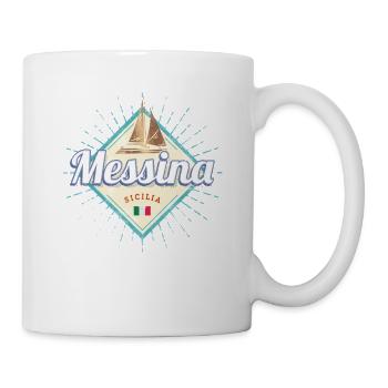 Messina in Sicily Italy Vintage Souvenir - Mug - white - Right