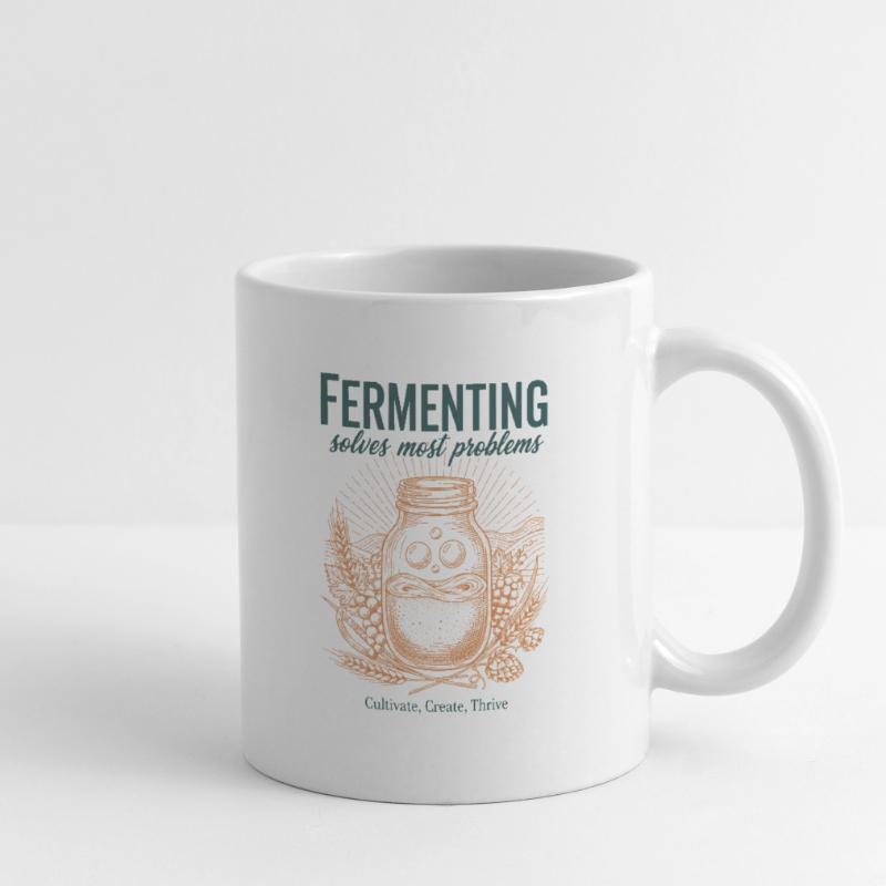 Fermenting Solves Most Problems Sourdough Era Mug