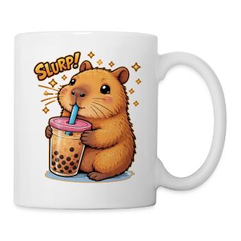Capybara Bubble Tea - Tasse - Weiß - Rechts