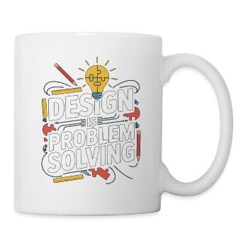 Designer Éducateur : Le design est un problème de design graphique - Mug blanc - blanc - Droite
