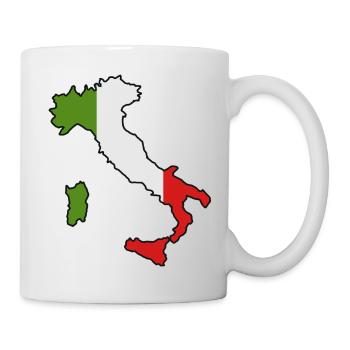 Karte Italiens - Tasse - Weiß - Rechts