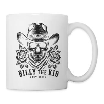 Billy the Kid Cowboy Skull Roses 1881 - Mug - white - Right