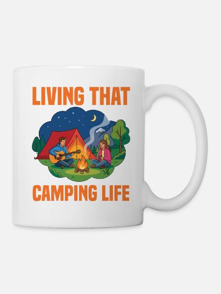 camping life - Tasse - Weiß