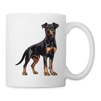 Doberman Illustration Power Elegance - Mug - white - Right
