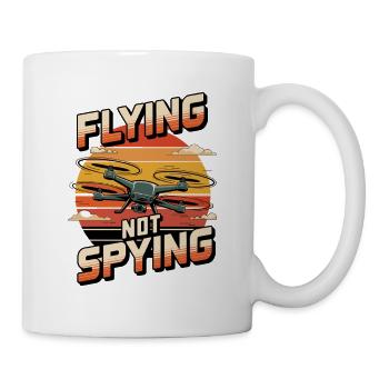 Drone Flying Not Spying Sunset - Mug - white - Right