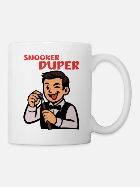 Snooker Duper Cartoon - Tasse - Weiß