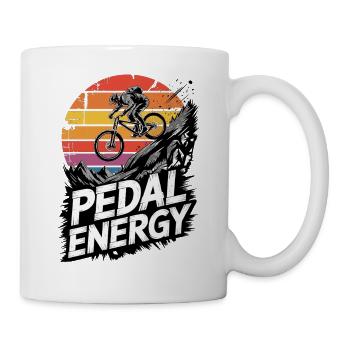 Mountainbike Downhill MTB Riding Radsport Action - Tasse - Weiß - Rechts