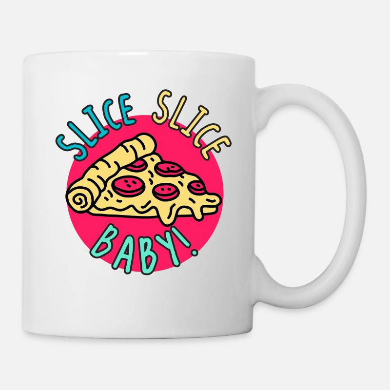 Slice Slice Baby – Retro Pizza  - Mug - white