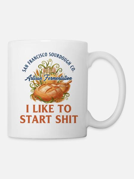 Sauerteigbrot Backbäcker Sauerteigstarter - Tasse - Weiß