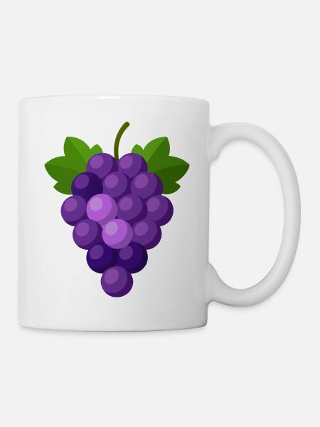 Trauben - Tasse - Weiß