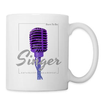 Born To Be Singer for singers and band musicians - Mug - white - Right