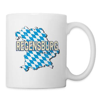 Regensburg City in Bavaria Germany Souvenir - Mug - white - Right