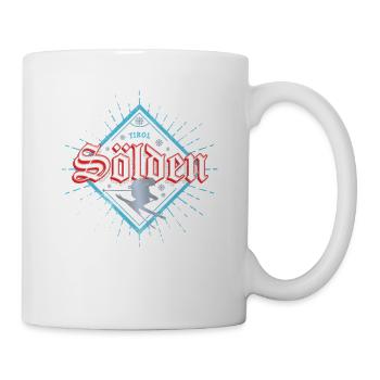 Sölden in Tirol Retro Skifahrer Vintage Skiurlaub - Tasse - Weiß - Rechts