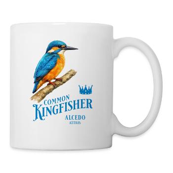 Conception de la nature des oiseaux martin-pêcheurs - Mug blanc - blanc - Droite