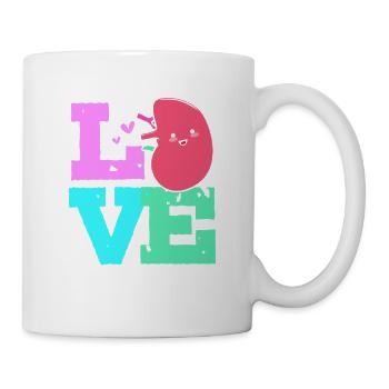 Nierenspender Spender Niere - Tasse - Weiß - Rechts
