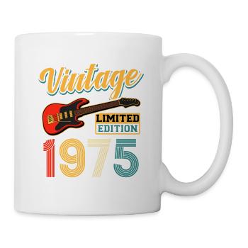 Vintage 1975 Guitar Limited Edition Design - Mug - white - Right