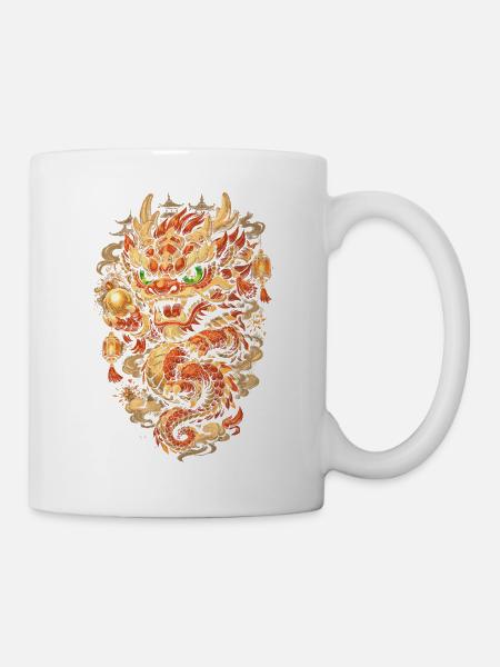 Dragon Dance Drachentanz - Tasse - Weiß