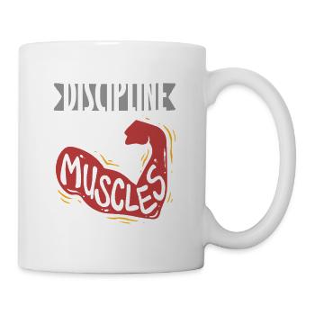 La discipline du coach sportif développe les muscles - Mug blanc - blanc - Droite