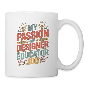 Éducateur designer Ma passion Mon éducateur créatif - Mug blanc - blanc - Droite