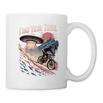 Mountainbike Downhill MTB Riding Radsport Action - Tasse - Weiß - Rechts
