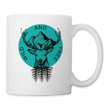 Wild and Free Deer Mountain Adventure - Mug - white - Right