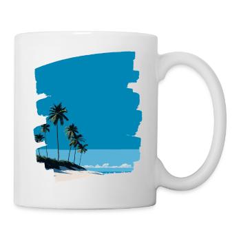 Strand Meer Palmen - Tasse - Weiß - Rechts
