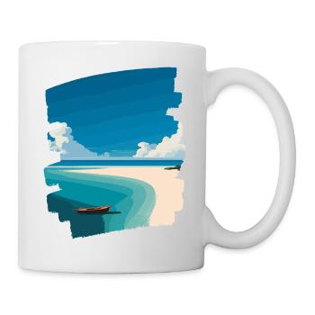 Beach Sea Palm Trees - Mug - white - Right
