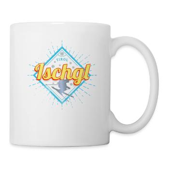 Ischgl in Tirol Österreich Skifahrer Souvenir - Tasse - Weiß - Rechts