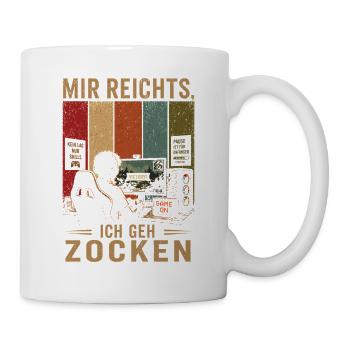 Mir reichts Ich geh zocken Vintage Gamer - Tasse - Weiß - Rechts