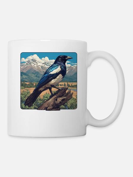 Elstern Elster - Tasse - Weiß