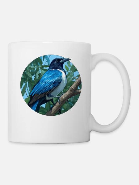 Elstern Elster - Tasse - Weiß
