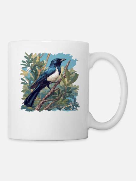 Elstern Elster - Tasse - Weiß