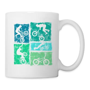Vintage BMX Retro-Grafik Für Echte Biker - Tasse - Weiß - Rechts