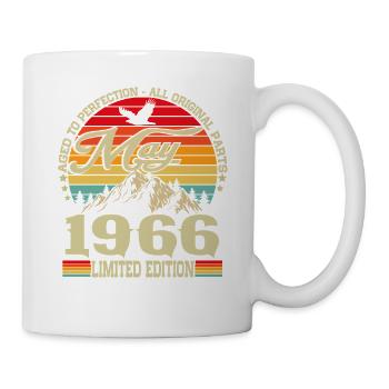 Vintage mai 1966 Vintage Rétro Anniversaire - Mug blanc - blanc - Droite
