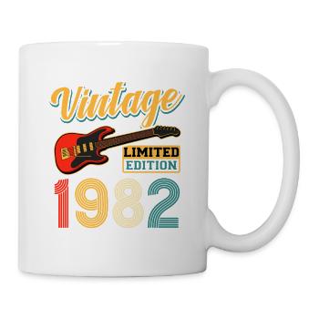 Vintage 1982 Guitar Limited Edition Design - Tasse - Weiß - Rechts