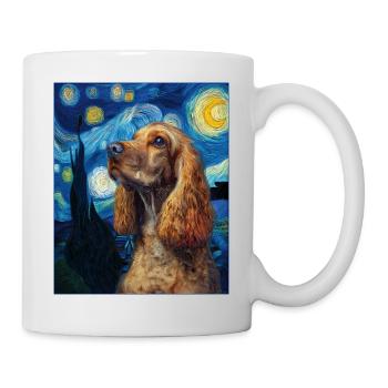 Cocker Spaniel Hund - Tasse - Weiß - Rechts
