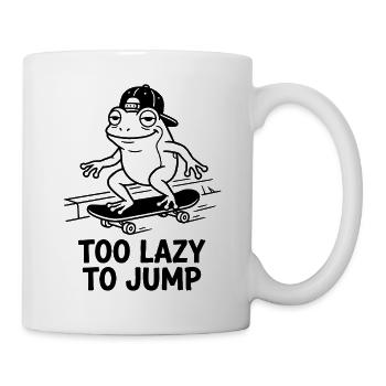 Too Lazy to Jump Funny Frog Chillout - Mug - white - Right