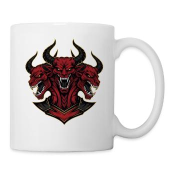 Devil Demon Mask Death Fantasy Satan Halloween - Mug - white - Right