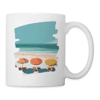 Beach Sea Palm Trees - Mug - white - Right