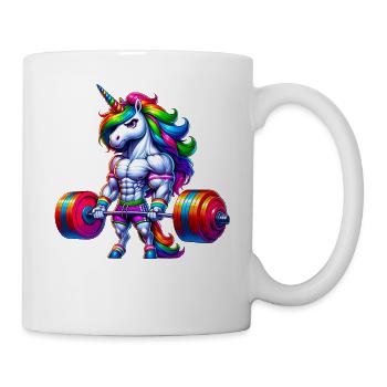 Unicorn Weightlifting Deadlift Fitness Gym - Tasse - Weiß - Rechts