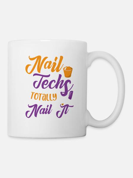 Nageldesigner Nageldesignerin Kosmetik Nagelstudio - Tasse - Weiß