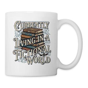 Living In A Fictional World - Tasse - Weiß - Rechts