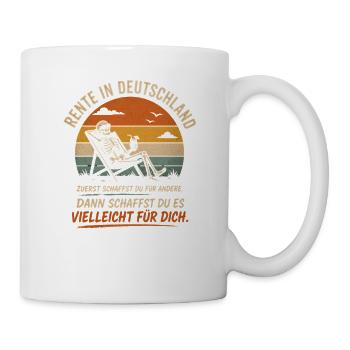 Rente in Deutschland Strand-Skelett - Tasse - Weiß - Rechts