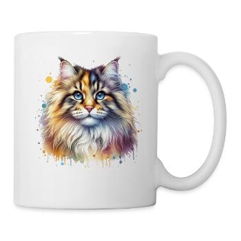 Norwegian Forest Cat Motif - Mug - white - Right