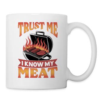BBQ Grilling Meat Smoking Barbecue - Mug - white - Right