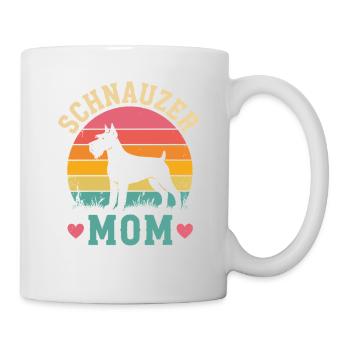 Schnauzer Mom Retro Sunset - Mug blanc - blanc - Droite