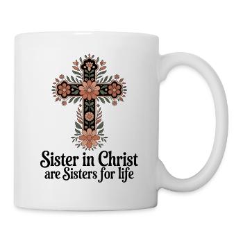 Les sœurs en Christ sont sœurs pour la vie - Mug blanc - blanc - Droite